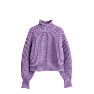 Women's Purple Turtleneck Sweater